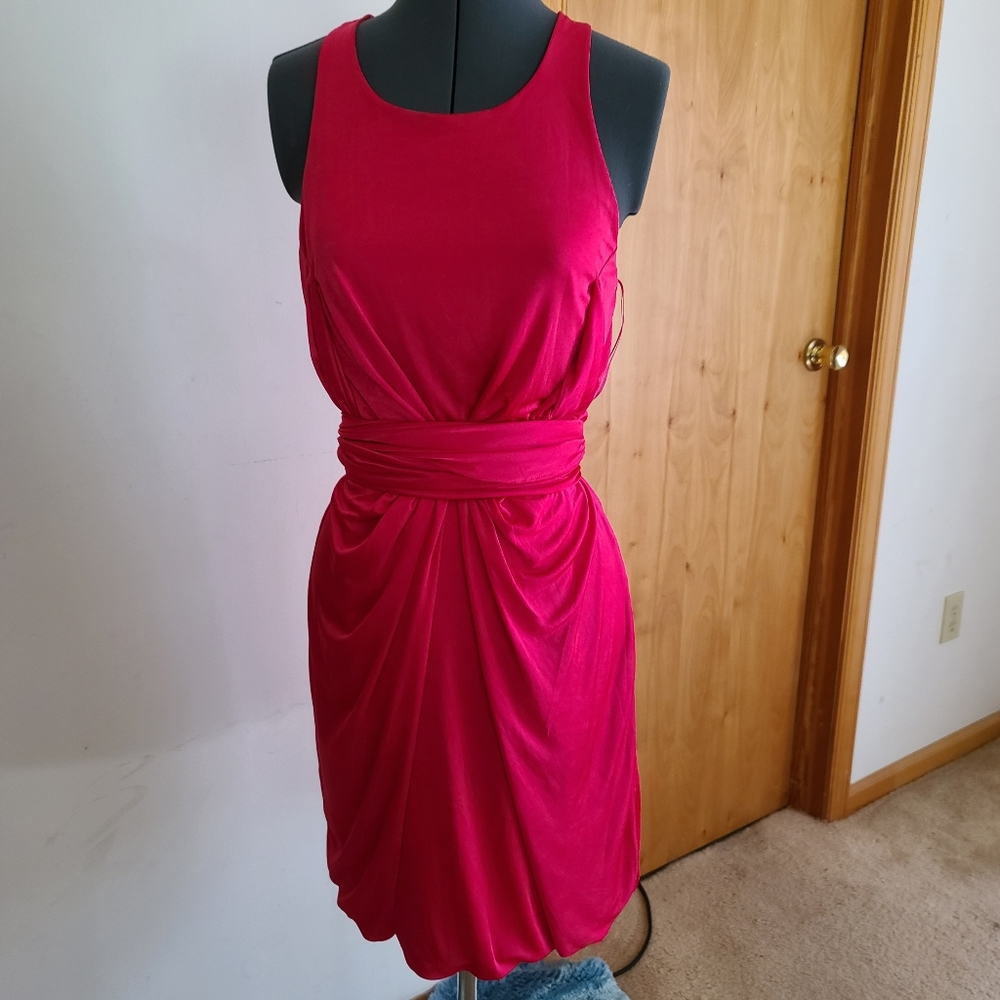 BCBG MaxAzria Cocktail Dress Hot Pink Mini Dress